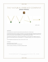0.47 Ct. Emerald and Natural Diamond Pave Pendant, 14K Yellow Gold Appraisal