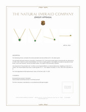 0.47 Ct. Emerald Natural Diamond Pave Pendant, 14K Yellow Gold Appraisal
