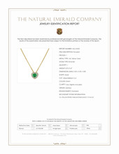 0.47 Ct. Emerald and Natural Diamond Pave Pendant, 14K Yellow Gold Scan Report