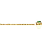 0.47 Ct. Emerald Natural Diamond Pave Pendant, 14K Yellow Gold Image