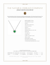 0.47 Ct. Emerald and Natural Diamond Halo Pendant, 14K White Gold Scan Report