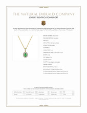 0.46 Ct. Emerald and Natural Diamond Pave Pendant, 14K Yellow Gold Scan Report