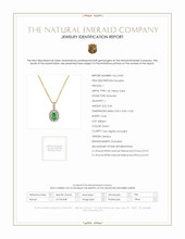 0.46 Ct. Emerald Natural Diamond Pave Pendant, 14K Yellow Gold Scan Report