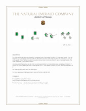 1.15 Ct.Tw.Total Carat Weight Emerald and Natural Diamond Studs Earrings, 14K White Gold Appraisal