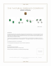 1.15 Ct.Tw. Emerald Natural Diamond Pave Earrings, 14K White Gold Appraisal