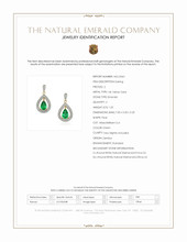 1.23 Ct.Tw.Total Carat Weight Emerald and Natural Diamond Pave Earrings, 14K Yellow Gold Scan Report