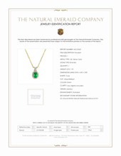 1.18 Ct. Emerald Natural Diamond Pave Pendant, 14K Yellow Gold Scan Report