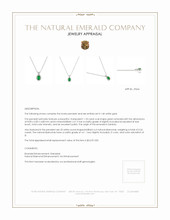 1.18 Ct. Emerald Natural Diamond Pave Pendant, 14K White Gold Appraisal