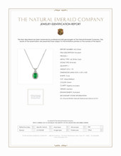 1.18 Ct. Emerald Natural Diamond Pave Pendant, 14K White Gold Scan Report