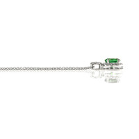 1.18 Ct. Emerald Natural Diamond Pave Pendant, 14K White Gold Image