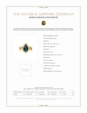 2.04 Ct. Sapphire Natural Diamond Pave Ring, 18K Yellow Gold Scan Report