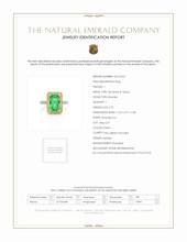 2.70 Ct. Emerald Natural Diamond Pave Ring, 18K White & Yellow Scan Report