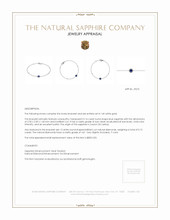 0.14 Ct.Tw. Blue Sapphire and Natural Diamond Pave Bracelet, 14K White Gold Appraisal