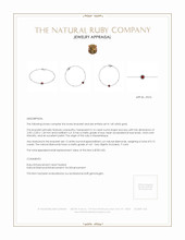 0.14 Ct.Tw. Ruby Natural Diamond Pave Bracelet, 14K White Gold Appraisal