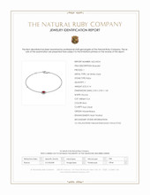 0.14 Ct.Tw.Total Carat Weight Ruby and Natural Diamond Pave Bracelet, 14K White Gold Scan Report