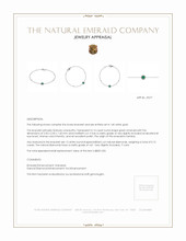 0.13 Ct.Tw. Emerald Natural Diamond Pave Bracelet, 14K White Gold Appraisal