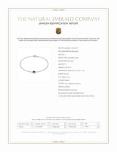 0.13 Ct.Tw.Total Carat Weight Emerald and Natural Diamond Pave Bracelet, 14K White Gold Scan Report