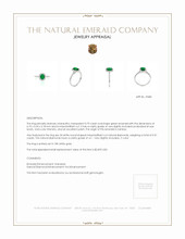0.79 Ct. Emerald Natural Diamond Pave Ring, 18K White Gold Appraisal