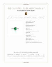 0.79 Ct. Emerald and Natural Diamond Pave Ring, 18K White Gold Scan Report