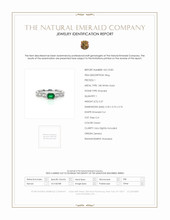 0.37 Ct. Emerald and Diamond Ring, 18K White Gold Scan Report