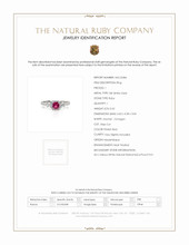 0.62 Ct. Ruby Natural Diamond Pave Ring, 18K White Gold Scan Report