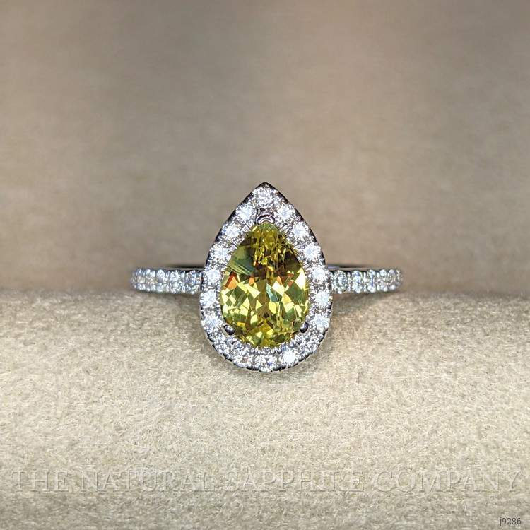 1.47 Ct. Chrysoberyl Natural Diamond Pave Ring, 14K White Gold