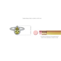 1.47 Ct. Chrysoberyl Natural Diamond Pave Ring, 14K White Gold Image