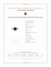 1.27 Ct. Sapphire Natural Diamond Pave Ring, 18K White Gold Scan Report