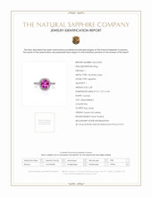 2.28 Ct. Pink Sapphire and Natural Diamond Pave Ring, 14K White Gold Scan Report