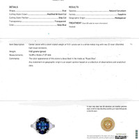 9.01 Ct. Blue Sapphire and Natural Diamond Three Stone Ring, Platinum 950 Scan Report