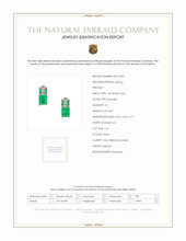 0.67 Ct.Tw.Total Carat Weight Emerald and Natural Diamond Accent Stones Earrings, 18K White Gold Scan Report