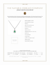 0.33 Ct. Emerald Natural Diamond Pendant, 18K White Gold Scan Report