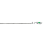 0.33 Ct. Emerald Natural Diamond Pendant, 18K White Gold Image