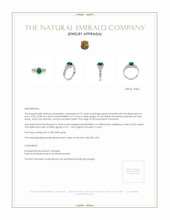 0.72 Ct. Emerald and Diamond Pave Ring, 18K White Gold Appraisal