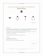 1.27 Ct. Ruby and Diamond Ring, 18K White Gold Appraisal