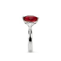1.27 Ct. Ruby and Diamond Ring, 18K White Gold Image