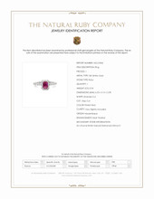 0.54 Ct. Pinkish Red Ruby and Natural Diamond Pave Ring, 18K White Gold Scan Report