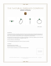 0.20 Ct. Emerald and Diamond Ring, 18K White Gold Appraisal
