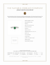 0.20 Ct. Emerald and Diamond Ring, 18K White Gold Scan Report
