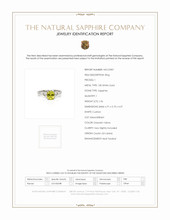 1.56 Ct. Sapphire Natural Diamond Three Stone Ring, 18K White Gold Scan Report