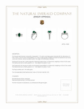 1.70 Ct. Emerald and Diamond Ring - 14K White Gold Appraisal