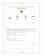 0.58 Ct. Ruby and Diamond Ring, 18K White Gold Appraisal