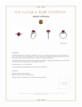 1.38 Ct. Ruby and Diamond Ring, 14K White Gold Appraisal