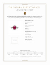 1.38 Ct. Ruby and Diamond Ring, 14K White Gold Scan Report