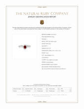 0.37 Ct. Ruby and Natural Diamond Pave Ring, 18K White Gold Scan Report