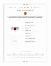0.83 Ct. Ruby and Diamond Ring - 18K White Gold Scan Report