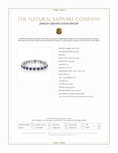 9.55 Ct.Tw.Total Carat Weight Blue Sapphire and Natural Diamond Tennis/Line Bracelet, 18K White Gold Scan Report