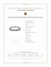 9.55 Ct.Tw.Total Carat Weight Sapphire Natural Diamond Tennis/Line Bracelet, 18K White Gold Scan Report
