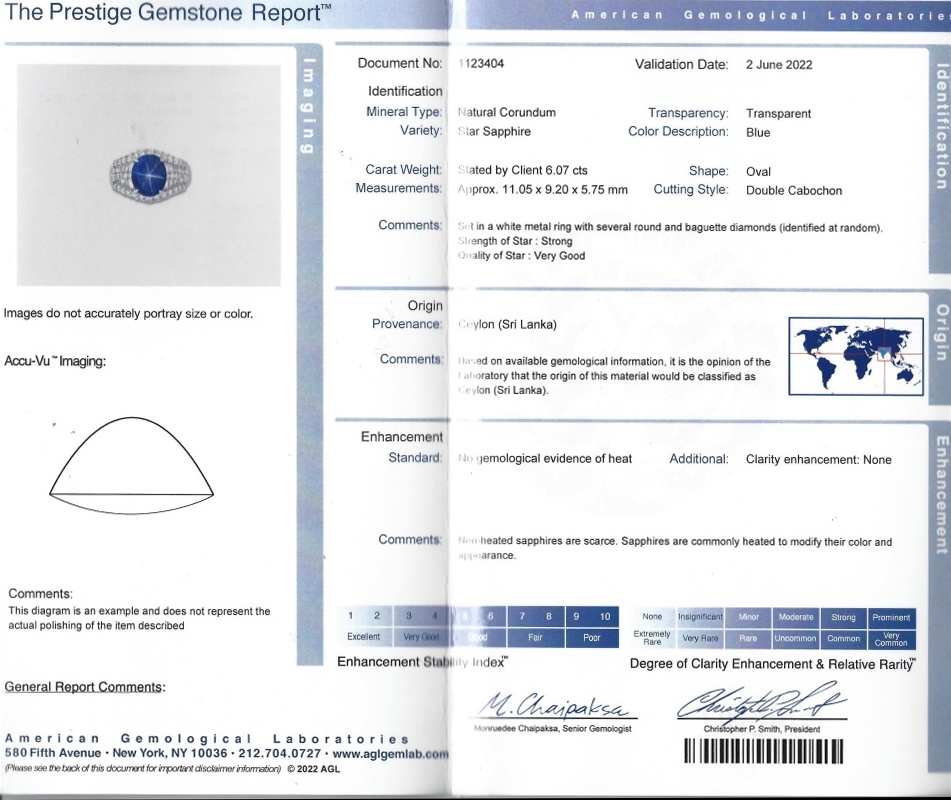6.07 Ct. Blue Sapphire and Natural Diamond Antique Style Ring, Platinum 950