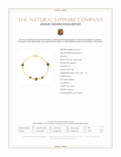 3.38 Ct.Tw.Total Carat Weight Blue Sapphire Bezel Bracelet, 18K Yellow Gold Scan Report